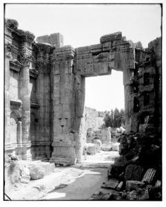 Large columns at entrance to Temple of Bacchus, Baalbek LOC matpc.07082