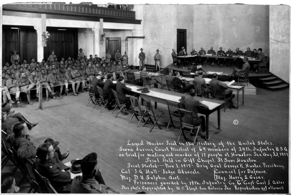 Largest Murder Trial in the History of the United States. Scene during Court Martial of 64 members . . . - NARA - 533485