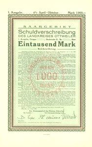 Landkreis Ottweiler 1920