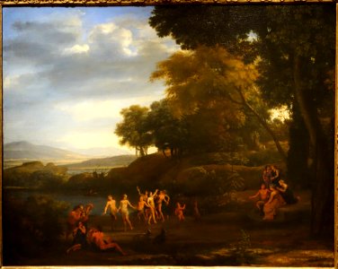Landscape with Dancing Satyrs and Nymphs, by Claude Gellee, called Claude Lorrain, 1646, oil on canvas - National Museum of Western Art, Tokyo - DSC08450 photo