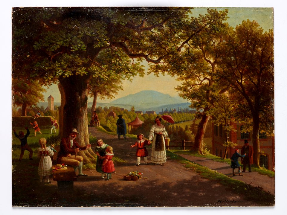 Landschaftsbild Auf dem Hohen Wall Ludwig Adam Kelterborn HMB 1940-46