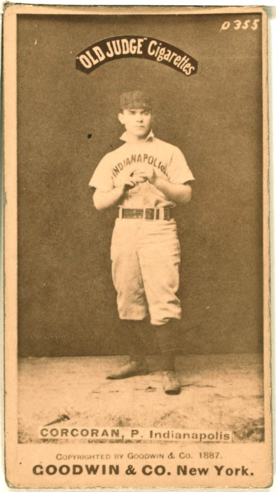 Larry Corcoran, Indianapolis Hoosiers, baseball card portrait LCCN2007686540