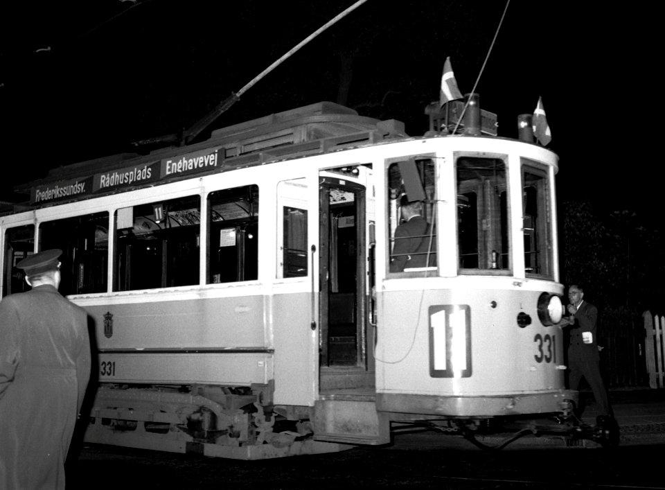 Last Copenhagen tram line 11 at Allégade Remise