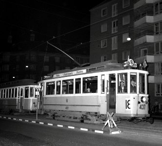 Last Copenhagen tram line 18 on Jagtvej photo