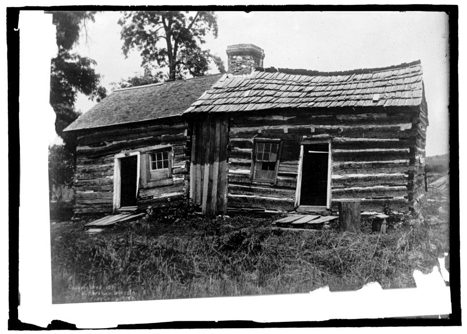 Last home of Lincoln's parents near (...), Cole County, Ill. Built in 1831, father died 1851, mother in 1869. Lincoln visited his mother in this cabin (...) LCCN2016821237