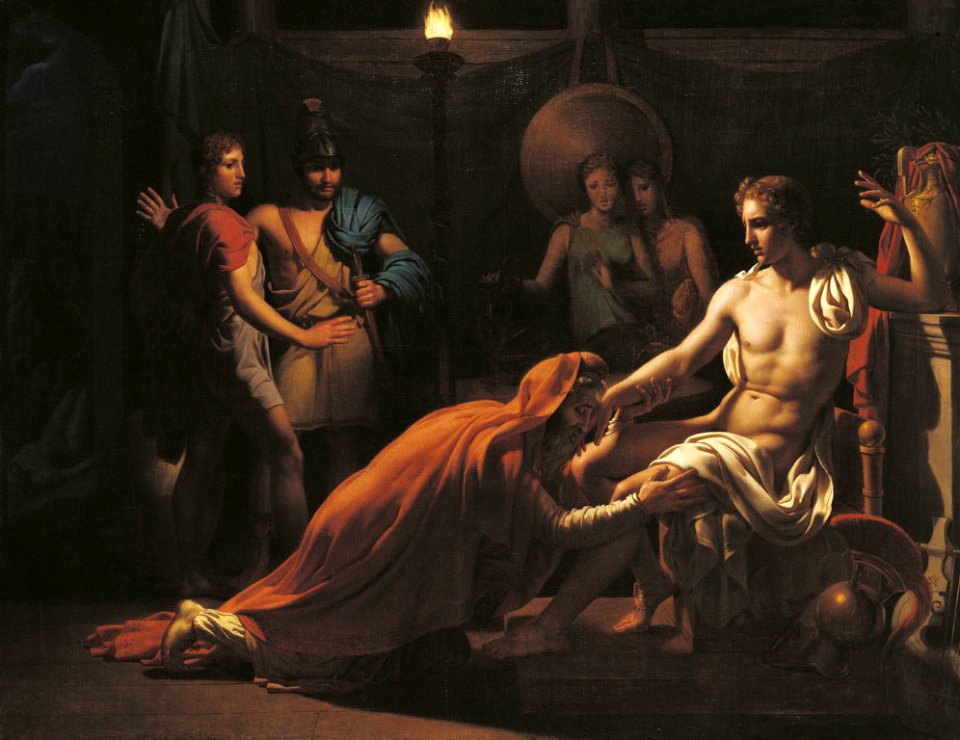 Langlois Priam aux pieds d'Achille