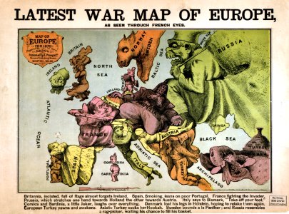 Latest War Map of Europe 1870