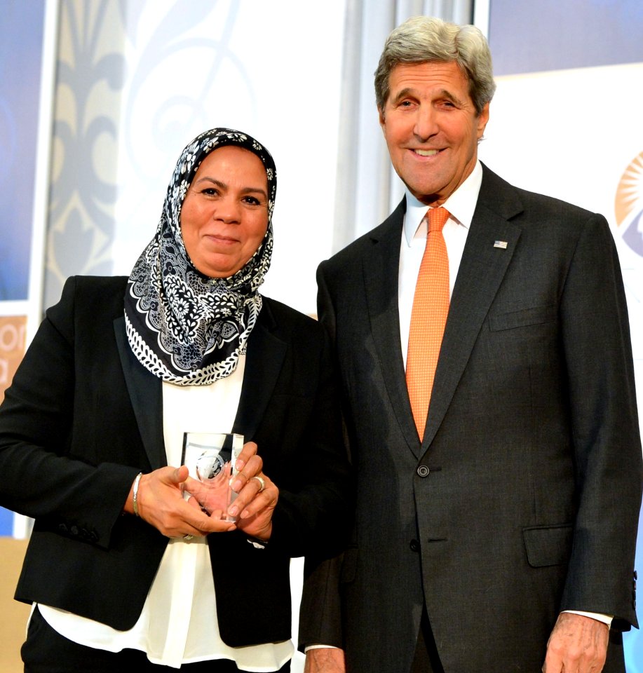 Latifa Ibn Ziaten of France and U.S. Secretary of State John Kerry - IWOC 2016