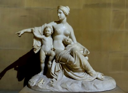 Latona with the infants Apollo and Artemis, by Francesco Pozzi, 1824, marble - Sculpture Gallery, Chatsworth House - Derbyshire, England - DSC03504 photo