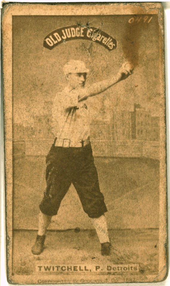 Larry Twitchell, Detroit Wolverines, baseball card portrait LCCN2007686529