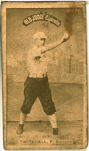 Larry Twitchell, Detroit Wolverines, baseball card portrait LCCN2007686529