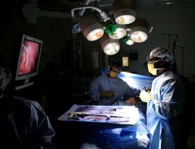 Laparoscopic surgery in Afghanistan 141130-N-JY715-332