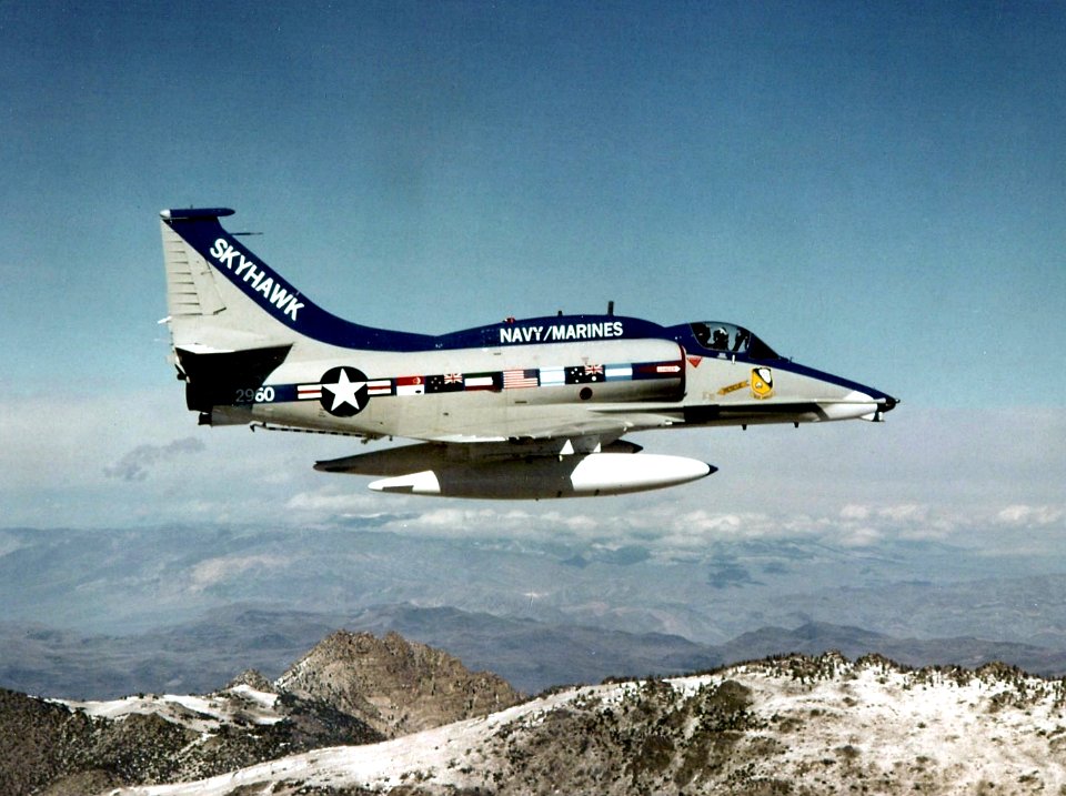 Last bulit A-4 Skyhawk in flight in February 1979