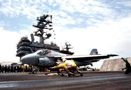 Last VA-34 A-6E Intruder launch from USS George Washington (CVN-73) on 22 July 1996 (6526829)