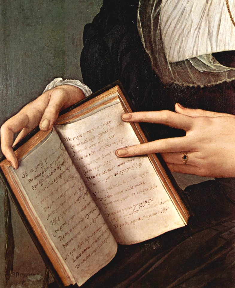 Laura Battiferri by Angelo Bronzino - detail