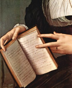 Laura Battiferri by Angelo Bronzino - detail