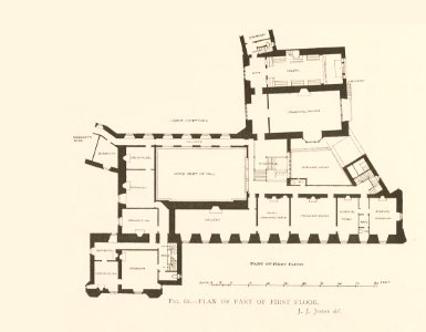 Later Renaissance Farnham Castle First Floor Plan Page 50 (cropped) 0089