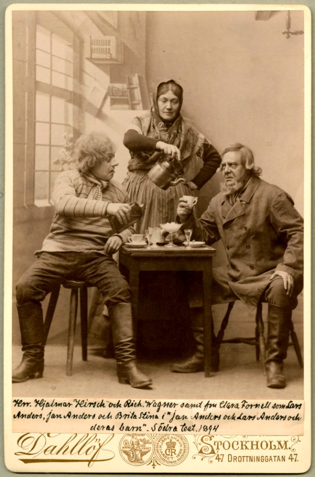 Lars Anders och Jan Anders och deras barn, Södra teatern 1894. Rollporträtt - SMV - H10 003