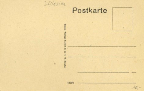 Lautenthal, Schlesien - Platz (back) (Zeno Ansichtskarten)