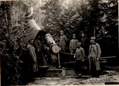 Lavaroneplateau.30.5cm Mörser in Feuerstellung (BildID 15636917)
