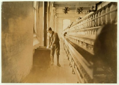 Lawrence Collins, Lancaster Cotton Mills, S.C. Has doffed for years in the above mill. LOC nclc.01447 photo