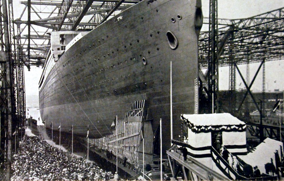 Launching of German ocean liner Bismarck, June 20, 1914 (28115074481)