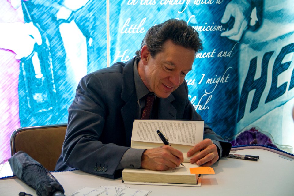 Lawrence Wright signing Going Clear