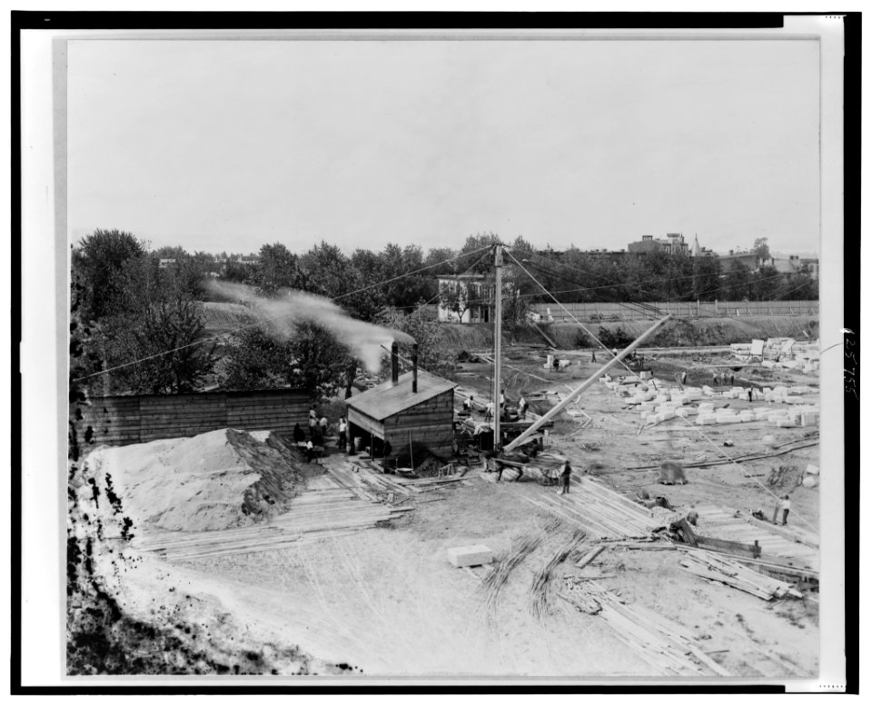 Laying of the foundation of the Jefferson Building of the Library of Congress, Washington, D.C. LCCN00650617