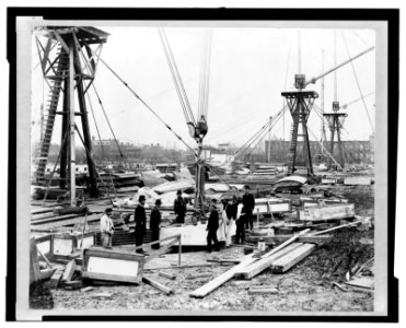 Laying the cornerstone of the northwest pavilion, Library of Congress LCCN2003670862