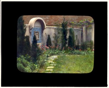 Laura Stafford Stewart house, 205 West 13th Street, New York, New York. Garden wall relief LCCN2008675984