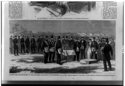 Laying the corner-stone of the Soldiers' Monument at Gettysburg, July 4, 1865 LCCN89706320