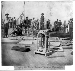Laying the Deck Plates of Monitor Camanche, San Francisco LCCN2002720121