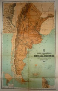 Latzina Map of Argentina 1882