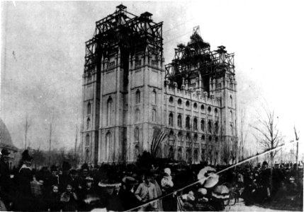 Laying capstone of S.L. Temple photo