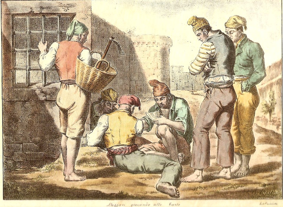 Lazzari giocano alle carte