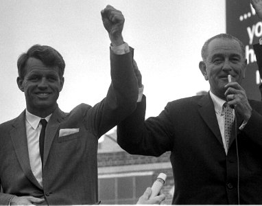 LBJ and RFK campaign 1964 (cropped1) photo