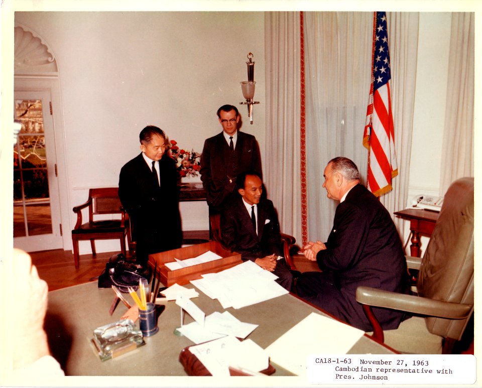 LBJ with diplomats 1963