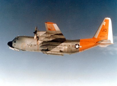 LC-130F VXE-6 in flight over Antarctica
