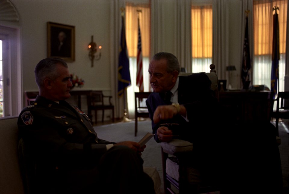 LBJ meeting with Westmoreland