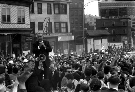LBJ on the campaign trail photo