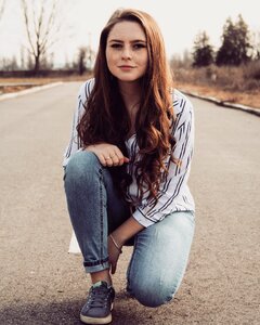 Girl road long hair