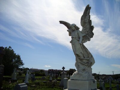 Headstones sky cemetery