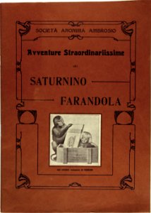 Le avventure straordinarissime di Saturnino Farandola Ambrosio pamphlet cover