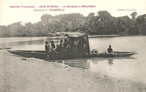 Le Bandama à Broubrou (mission J.Eysséric en Côte d'Ivoire)