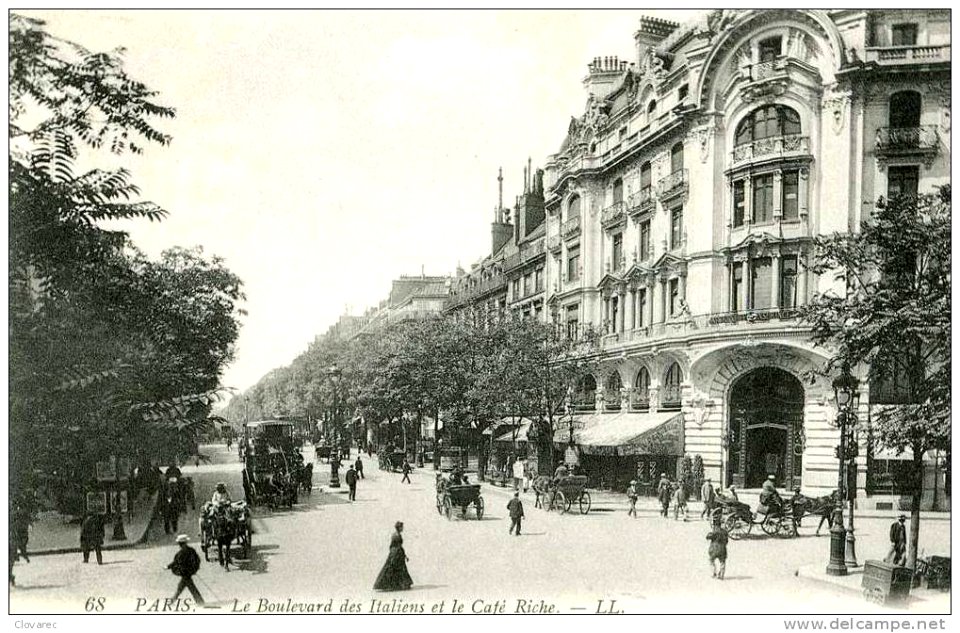 Le boulevard des Italiens et le café Riche