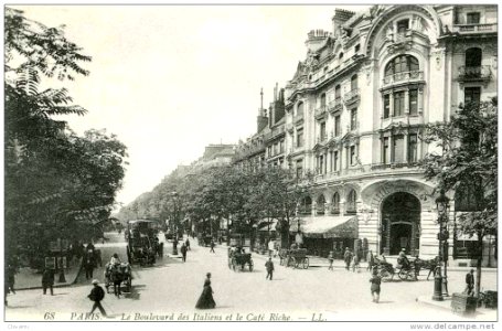 Le boulevard des Italiens et le café Riche