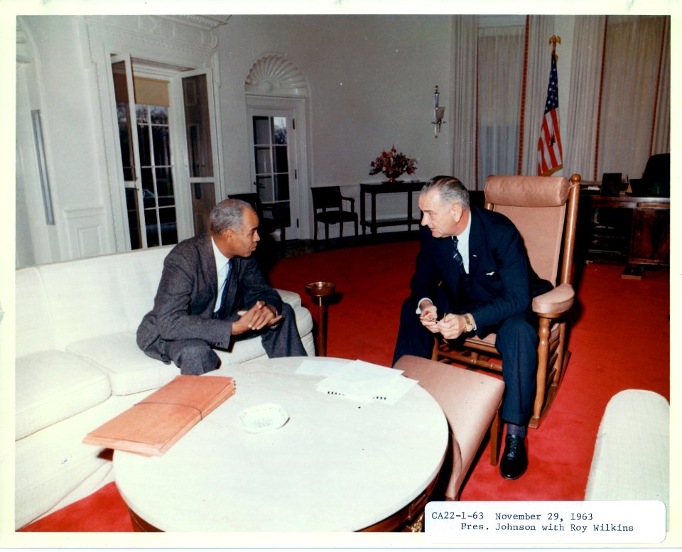 LBJ with Roy Wilkins