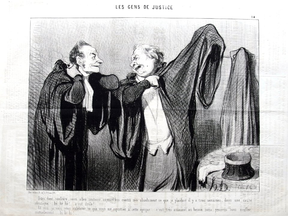 Le Charivari, No. 14, Les Gens De Justice, No. 14, Les Gens De Justice, Honoré Daumier