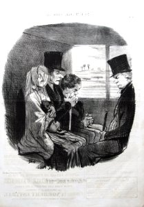 Le Charivari, No. 90., Les Beaux Jours De La Vie, Un premier voyage en chemin de fer, Honoré Daumier, 1846