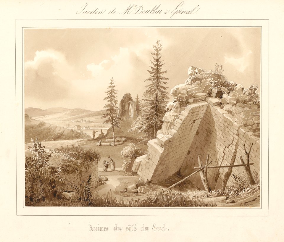 Le château d'Epinal - Ruines du côté du Sud LV 120 PsurR